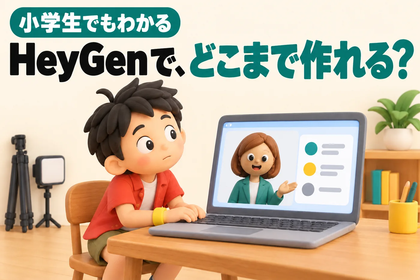 小学生でもわかるHeyGenのイメージ